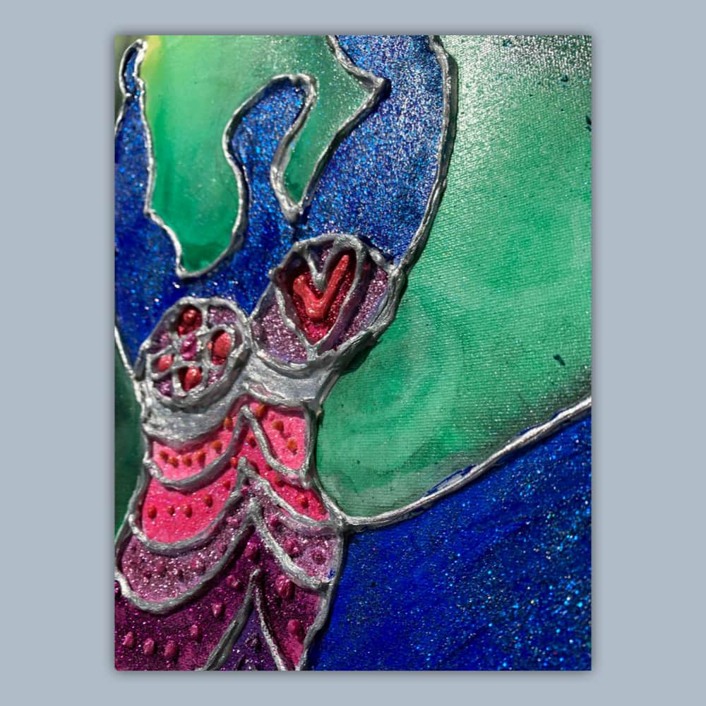 Dancer With-Turquoise-Ribbon-Detail