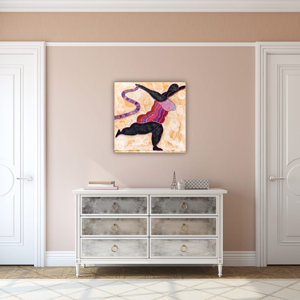 Dancer With-Violet-Ribbon-Decoration