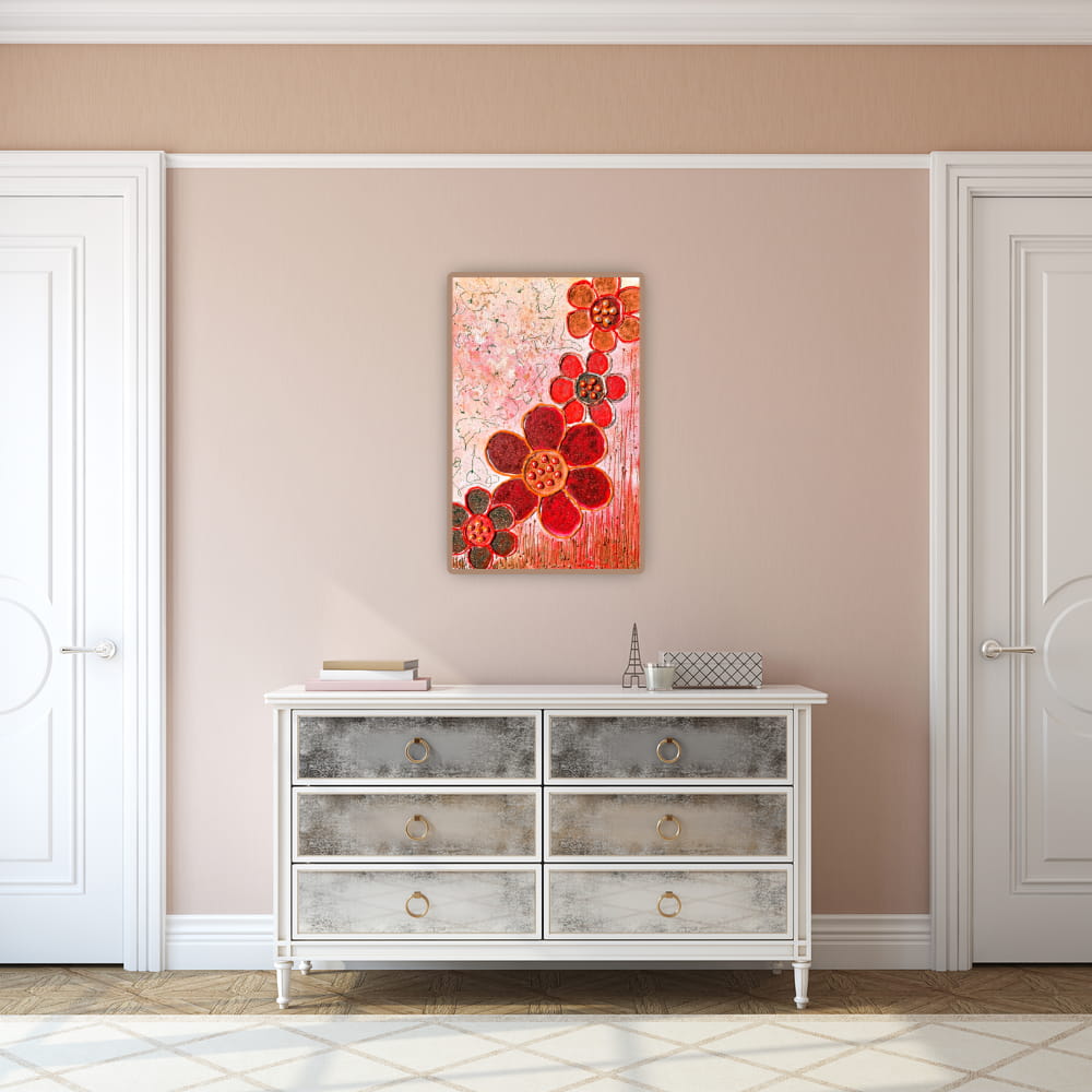 Happy Flowers-Red-Decoration